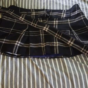 American Eagle Plaid Pleated Mini with Belt